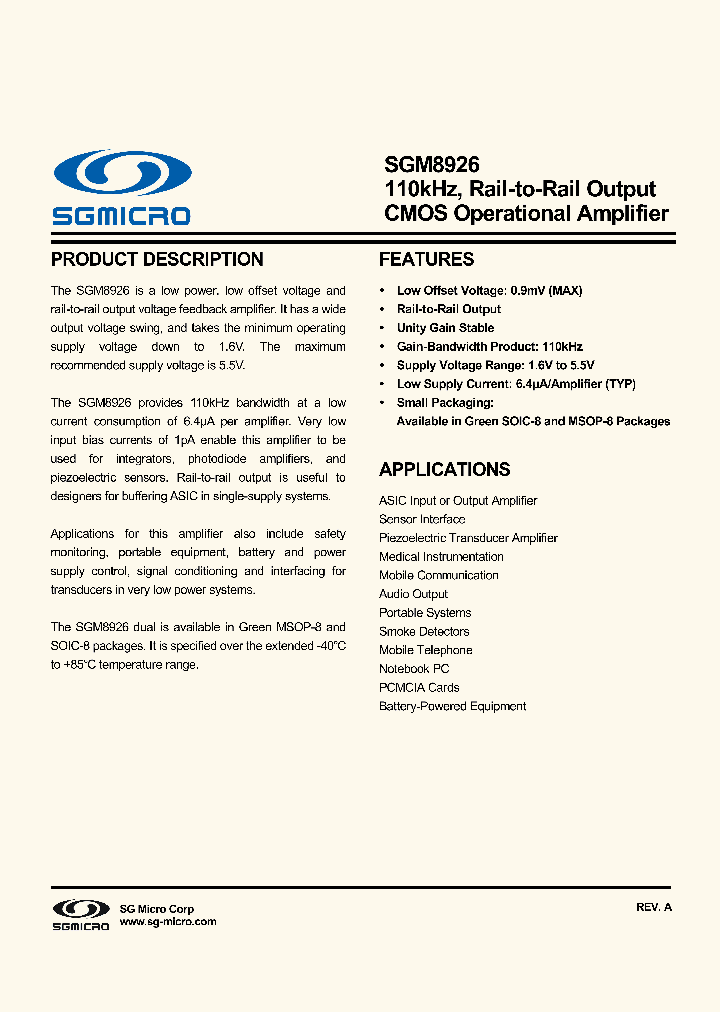 SGM8926_8192669.PDF Datasheet