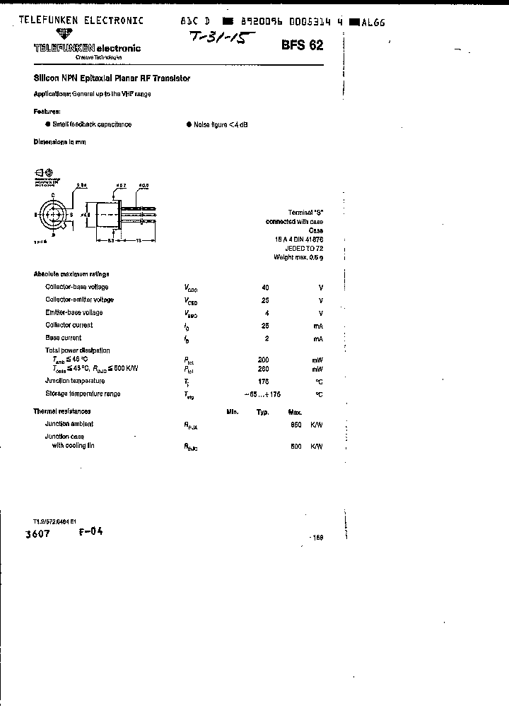 BFS62_8196584.PDF Datasheet