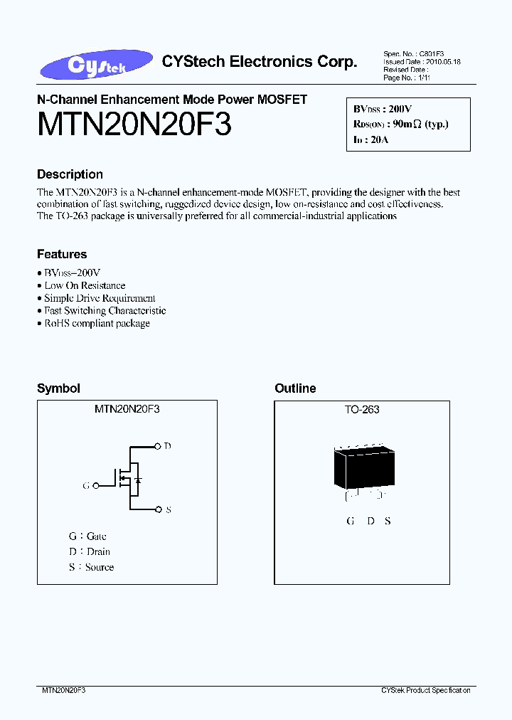MTN20N20F3_8201775.PDF Datasheet