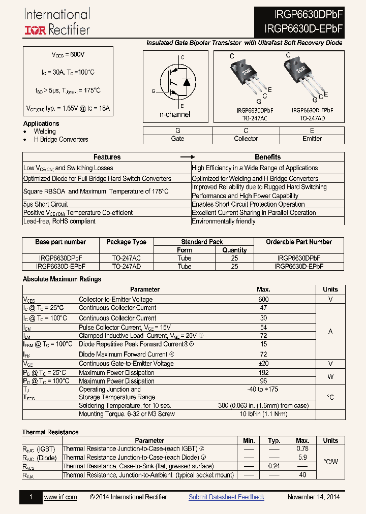 IRGP6630DPBF-15_8224094.PDF Datasheet