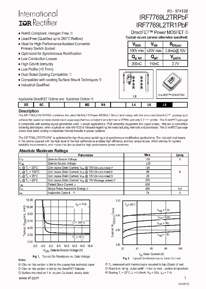 IRF7769L2PBF_8227483.PDF Datasheet