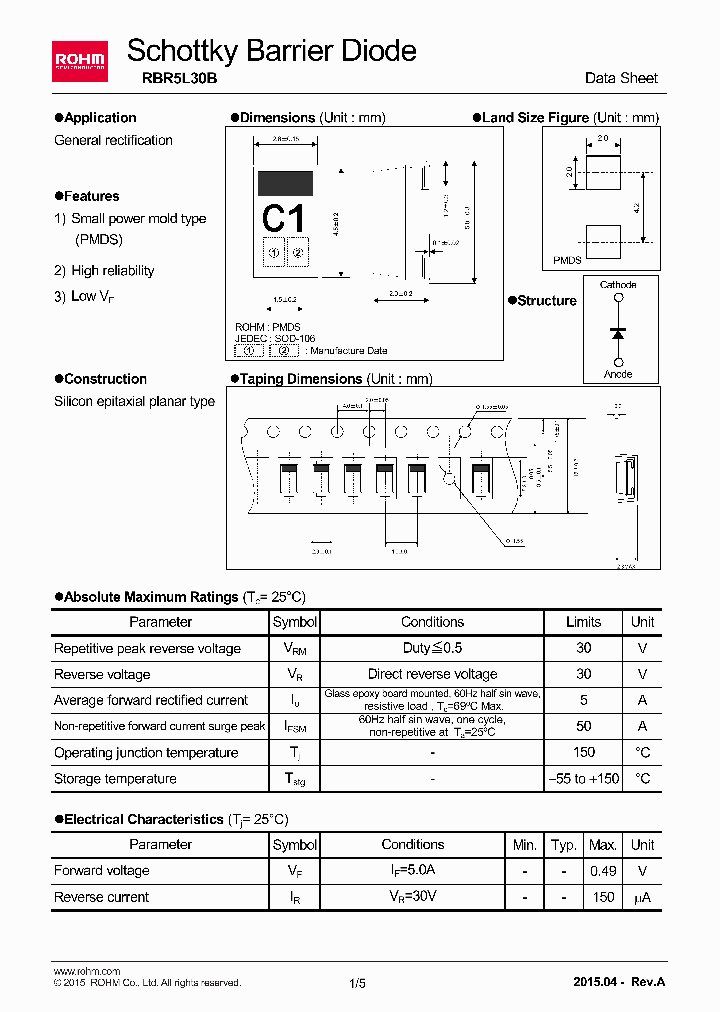 RBR5L30B_8230134.PDF Datasheet