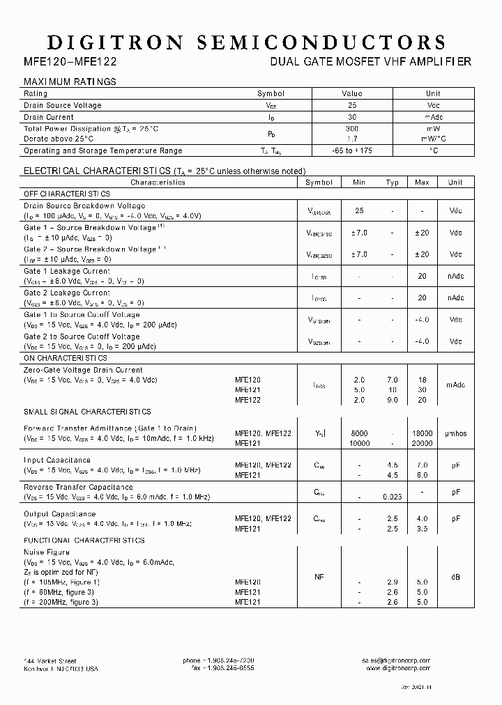 MFE121_8233200.PDF Datasheet