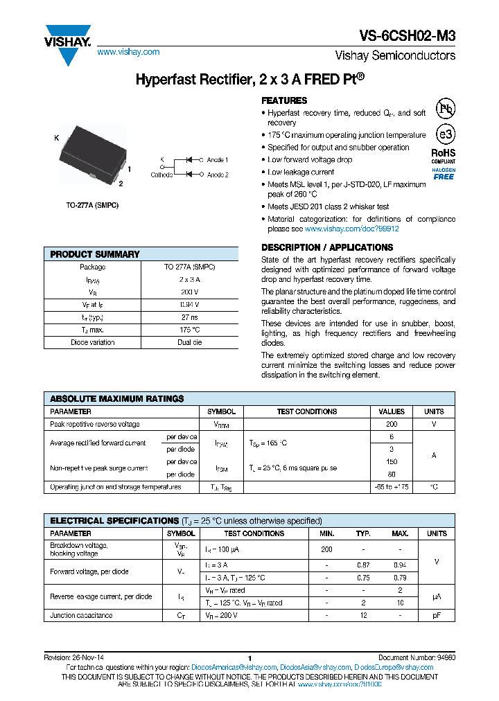 VS-6CSH02-M3_8237655.PDF Datasheet