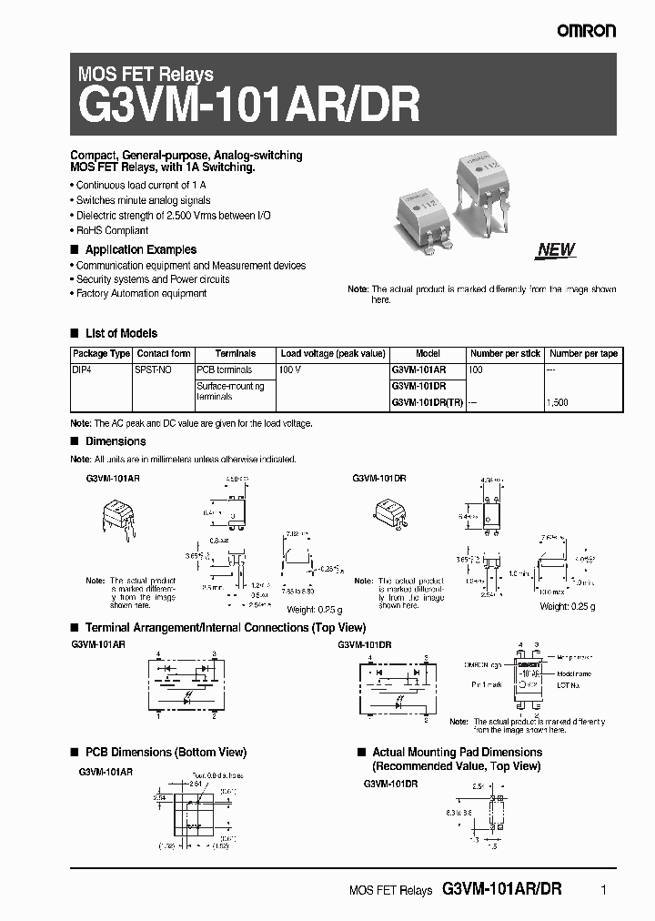 G3VM-101DR_8240110.PDF Datasheet