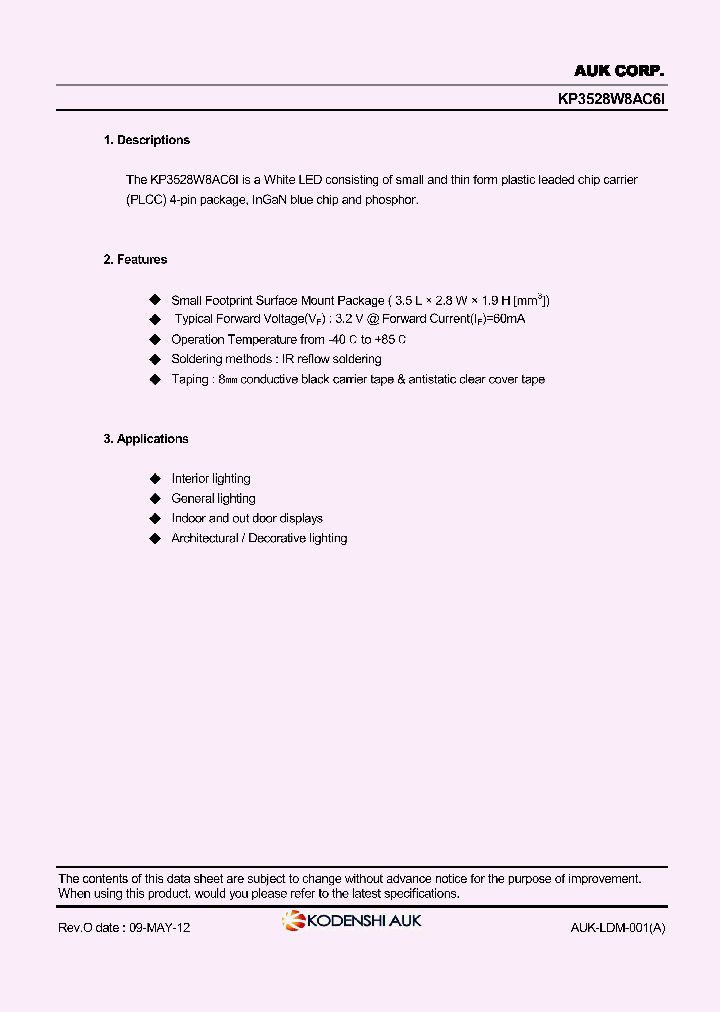 KP3528W8AC6I_8243641.PDF Datasheet