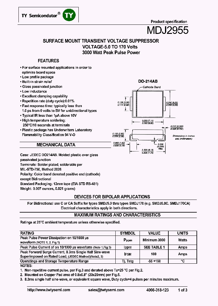 SMDJ90A_8244671.PDF Datasheet