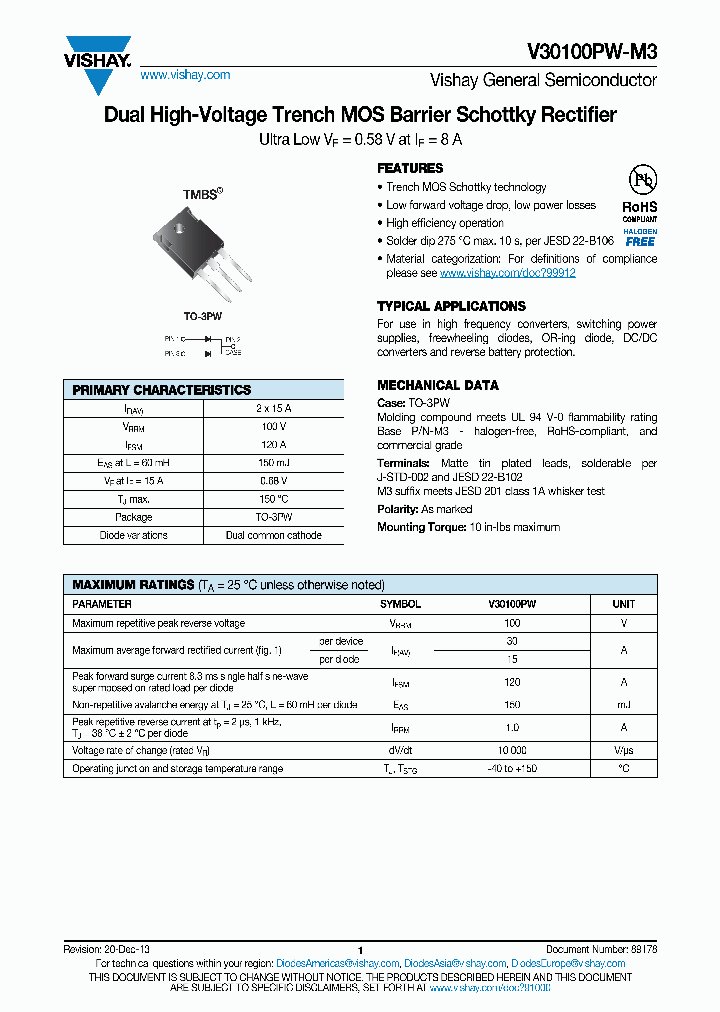 V30100PW-M3-15_8245742.PDF Datasheet