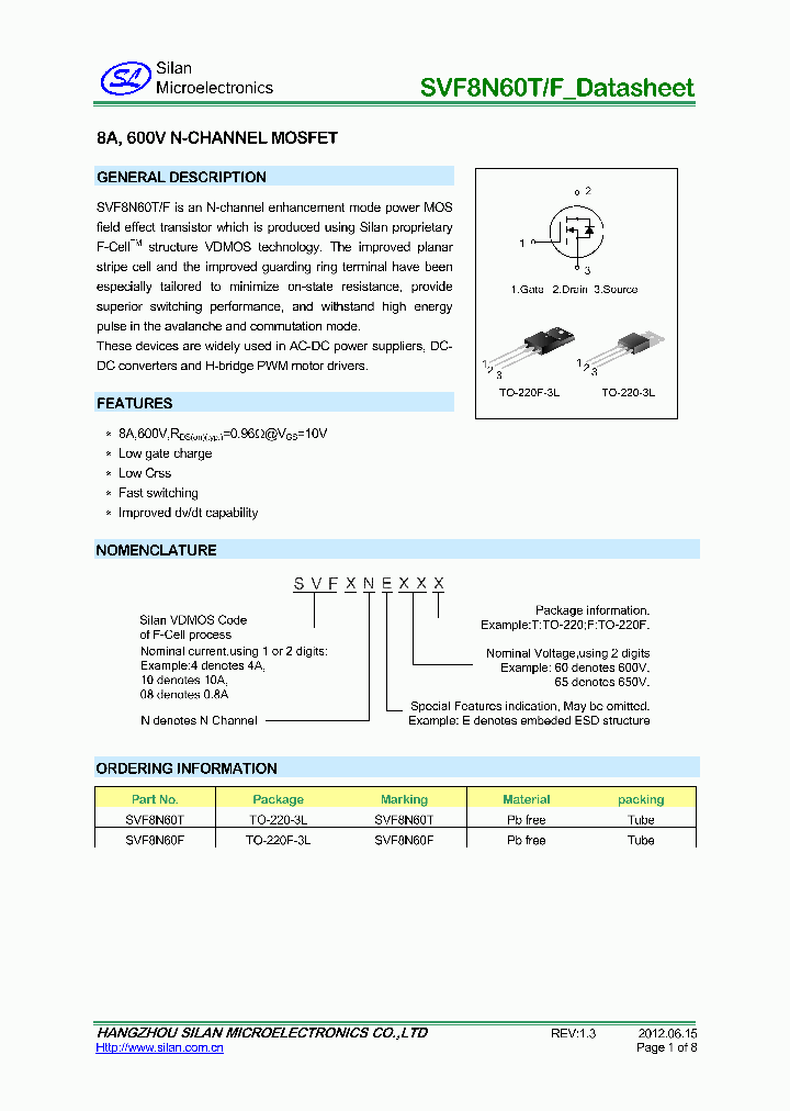 SVF8N60F_7853133.PDF Datasheet