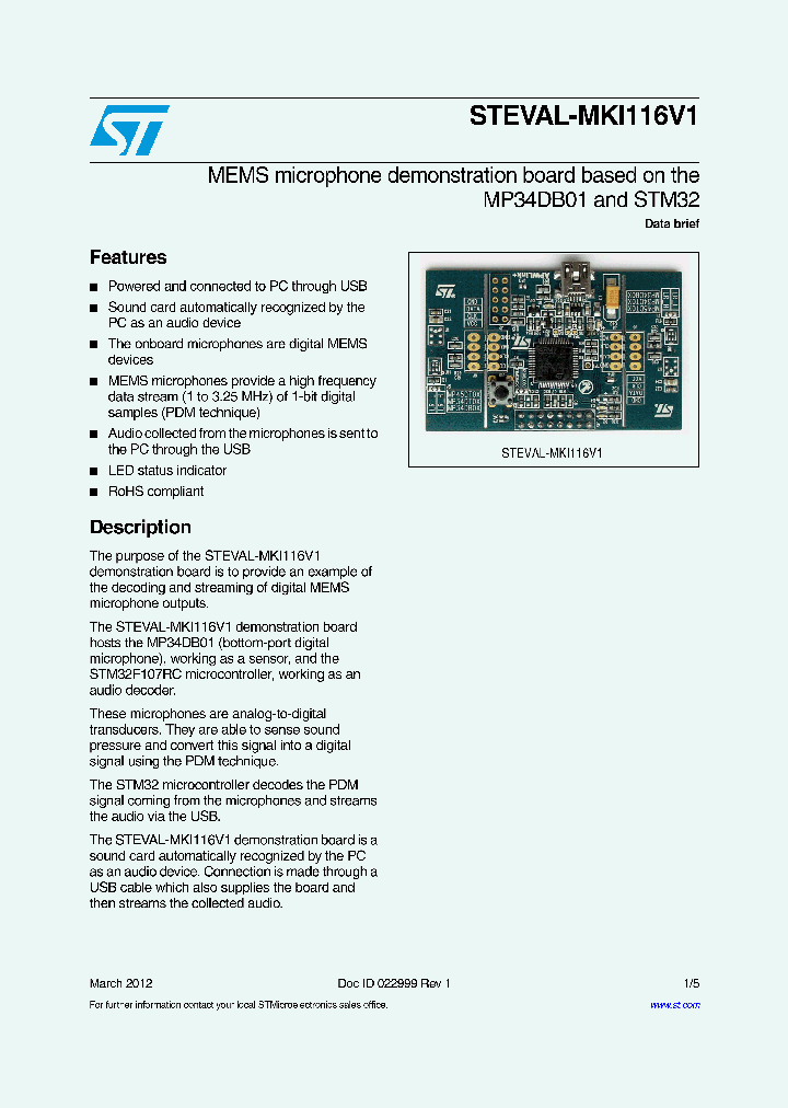 STEVAL-MKI116V1_8255514.PDF Datasheet