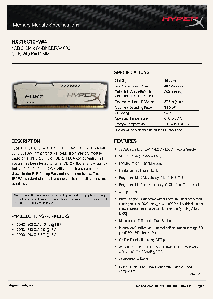 HX316C10FW-4_8256005.PDF Datasheet