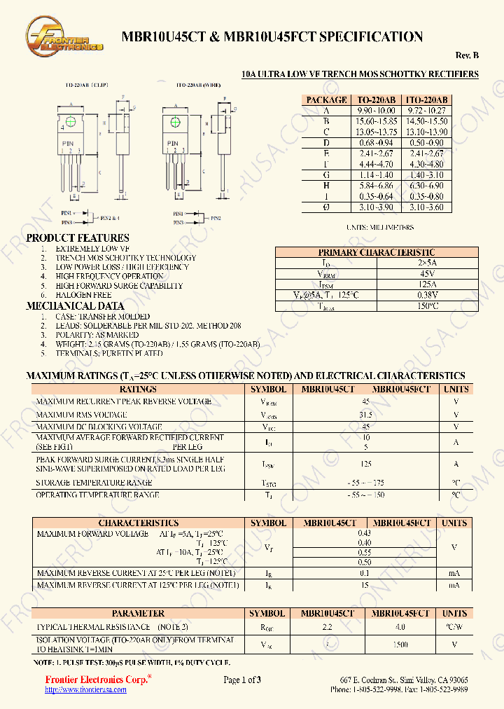 MBR10U45FCT_7858972.PDF Datasheet