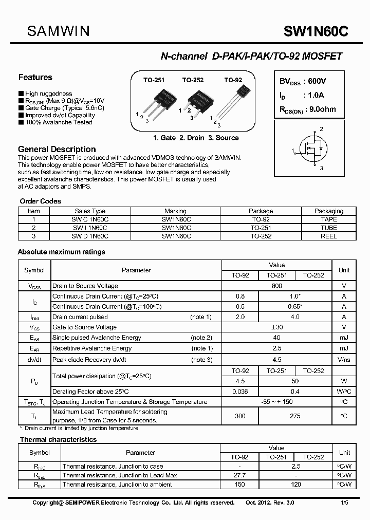 SW1N60C_7868957.PDF Datasheet