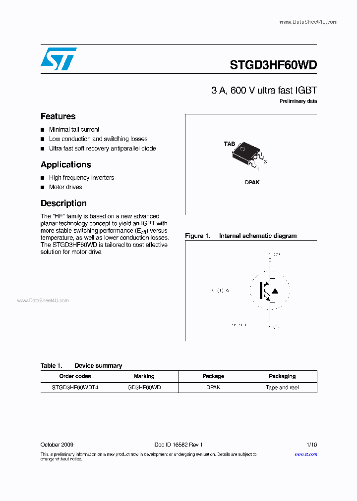 STGD3HF60WD_7875226.PDF Datasheet