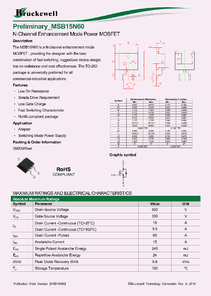 MSB15N60_8257810.PDF Datasheet