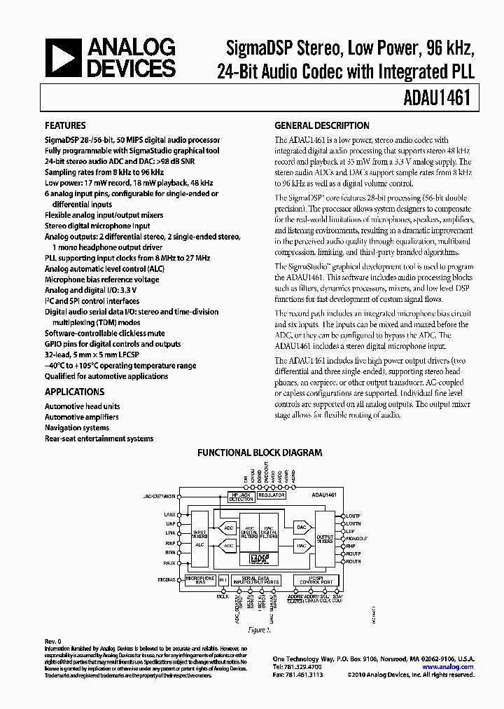 ADAU1461_8283163.PDF Datasheet