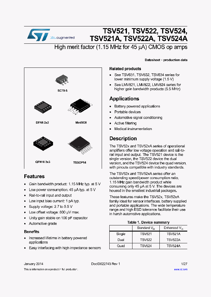 TSV522AIQ2T_8287364.PDF Datasheet