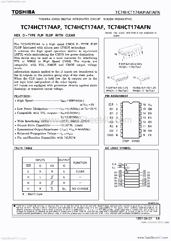 TC74HCT174AF_7907066.PDF Datasheet