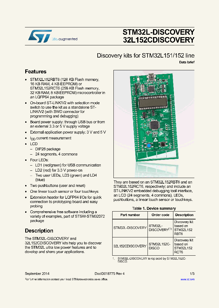 32L152CDISCOVERY_8290125.PDF Datasheet