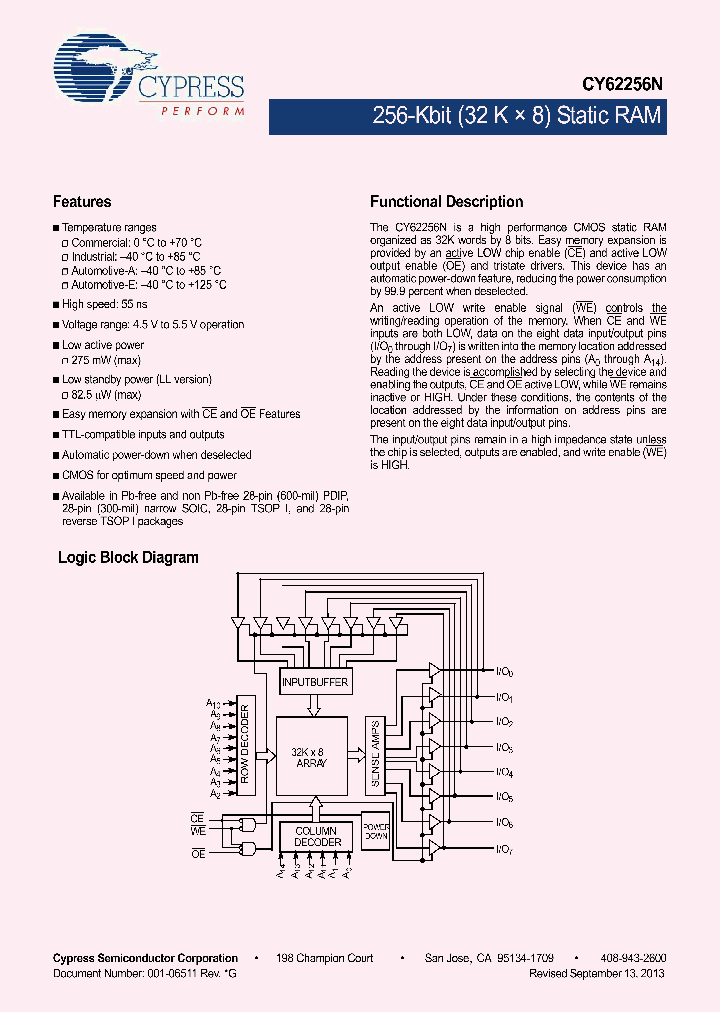 CY62256NLL-55SNXET_8291477.PDF Datasheet