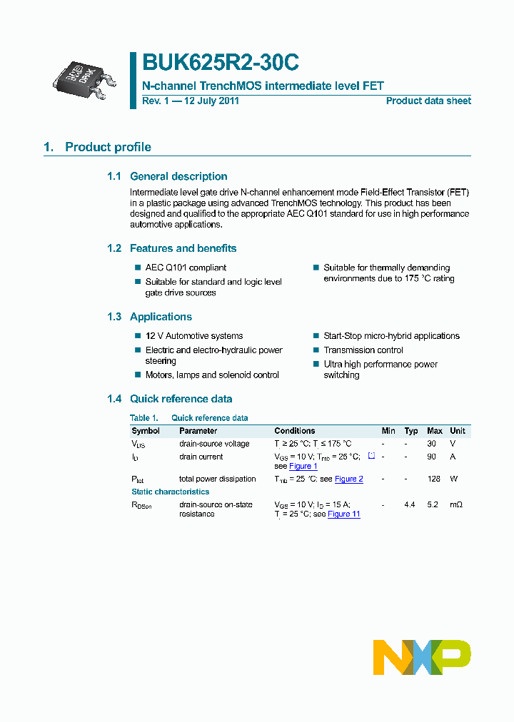 BUK625R2-30C_8300065.PDF Datasheet