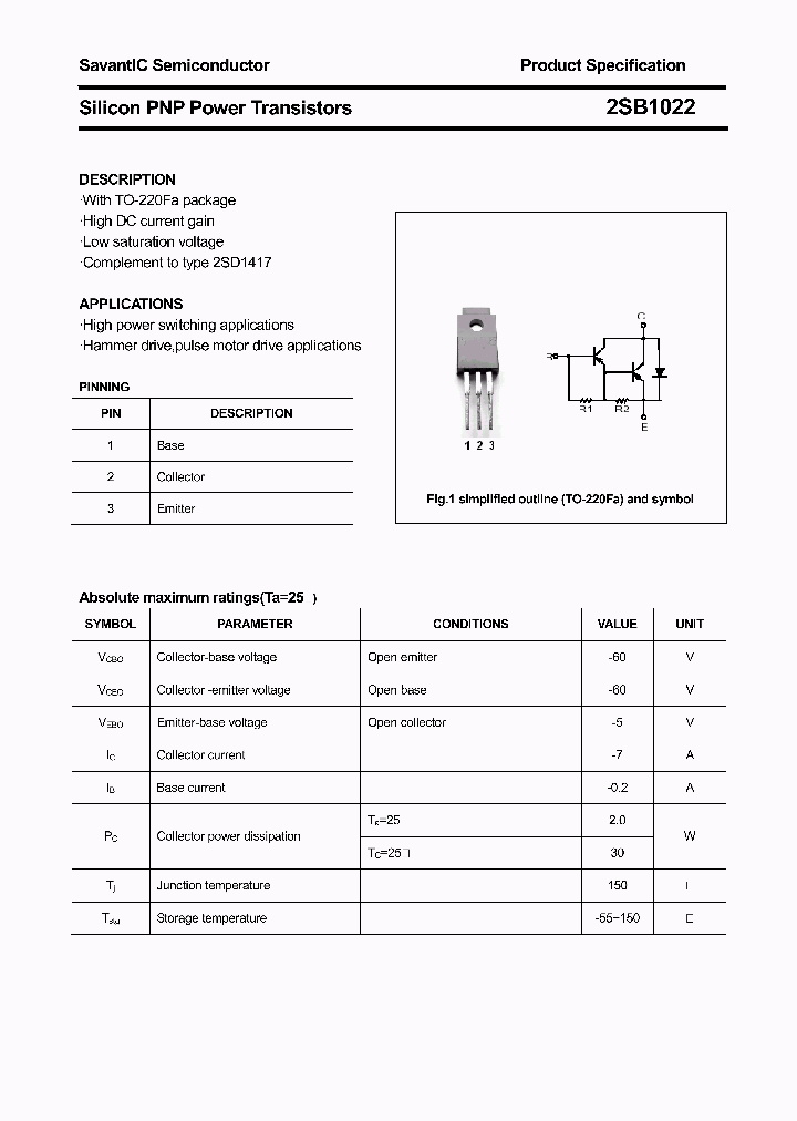 2SB1022_8301882.PDF Datasheet