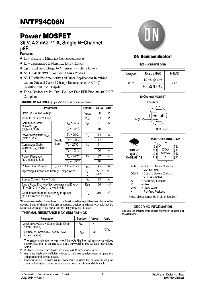 NVTFS4C06NWFTWG_8302422.PDF Datasheet