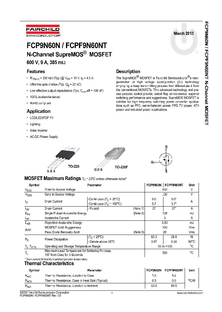 FCP9N60N_8304969.PDF Datasheet