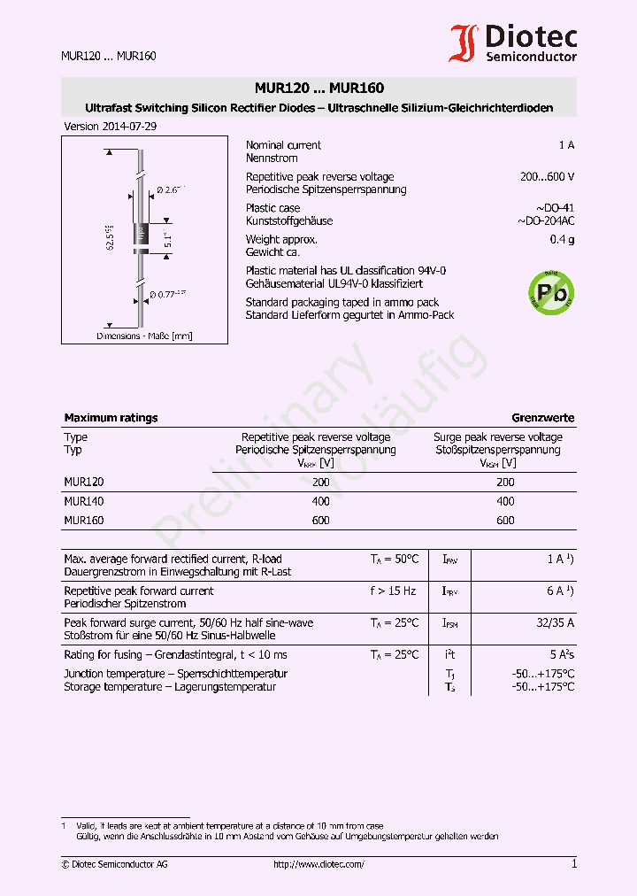 MUR140_8309949.PDF Datasheet
