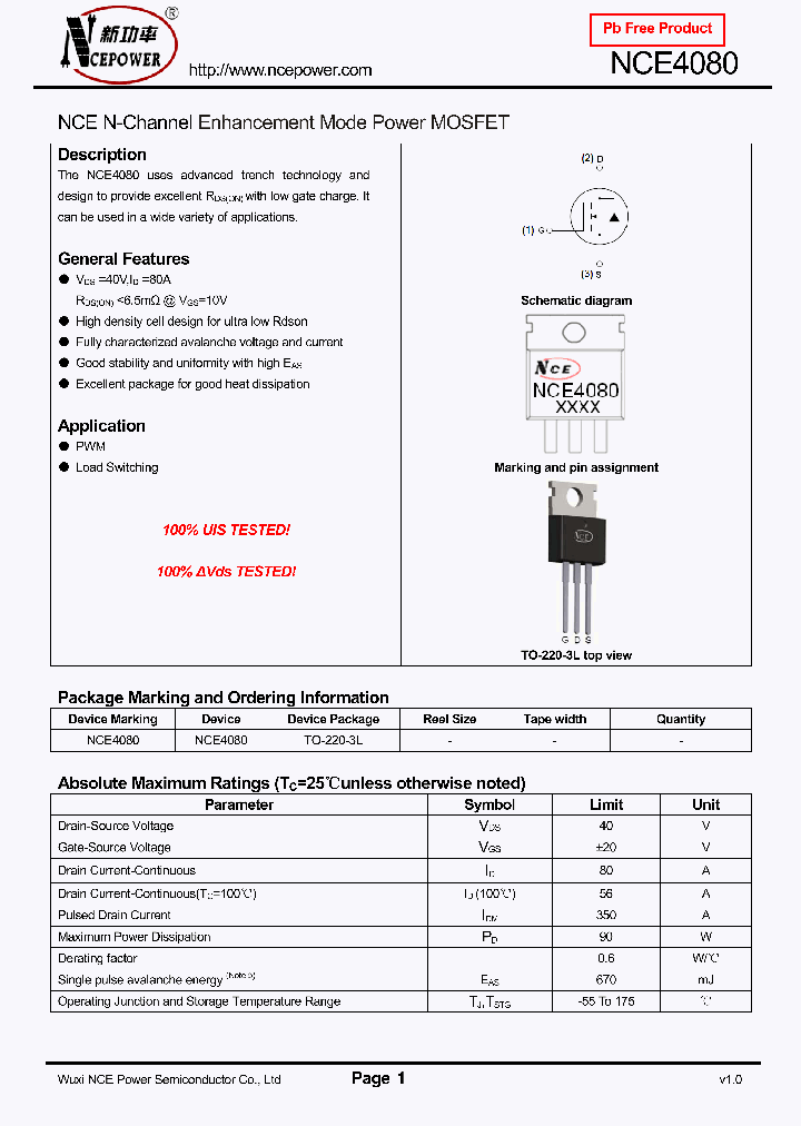 NCE4080_8312341.PDF Datasheet