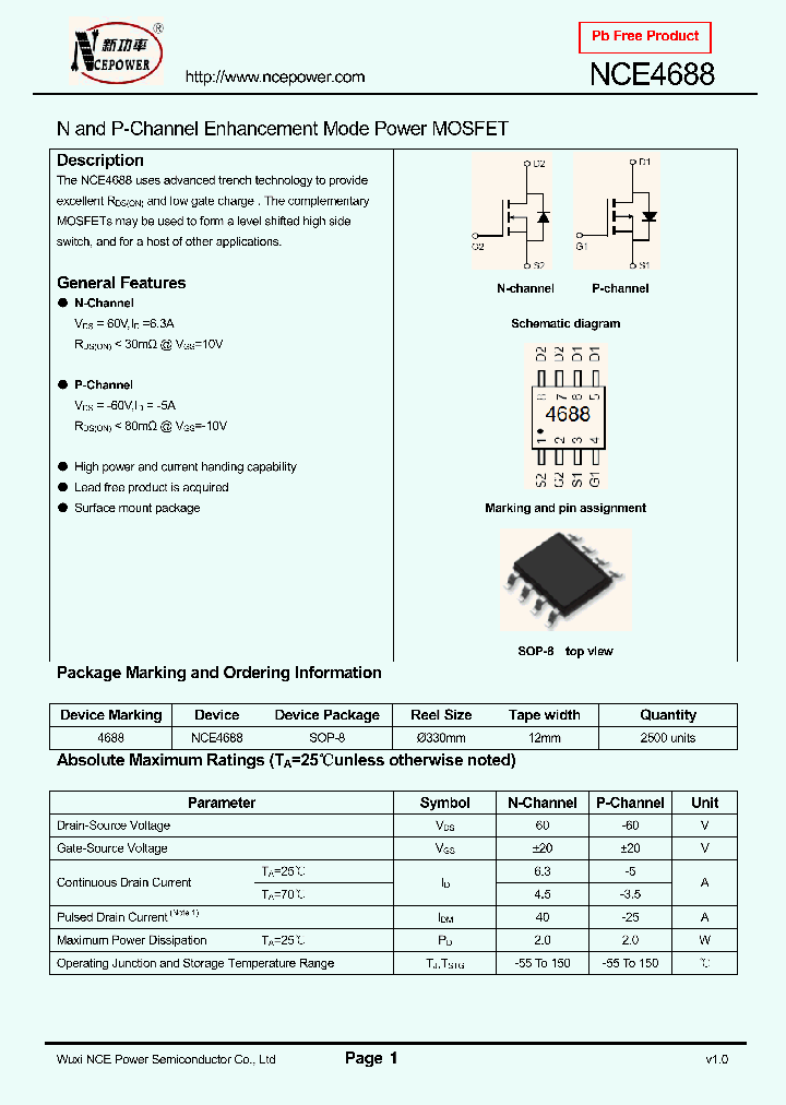 NCE4688_8312364.PDF Datasheet