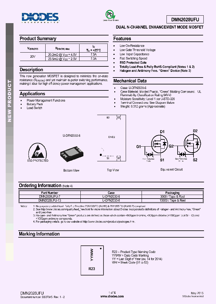 DMN2028UFU_8314602.PDF Datasheet