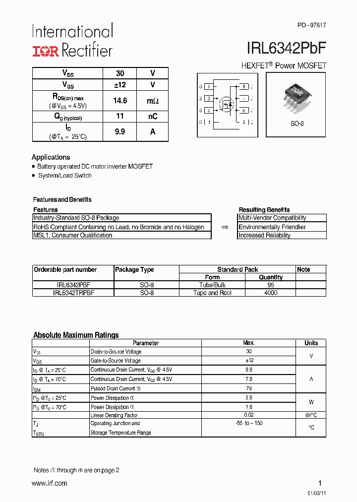 IRL6342PBF_8316855.PDF Datasheet