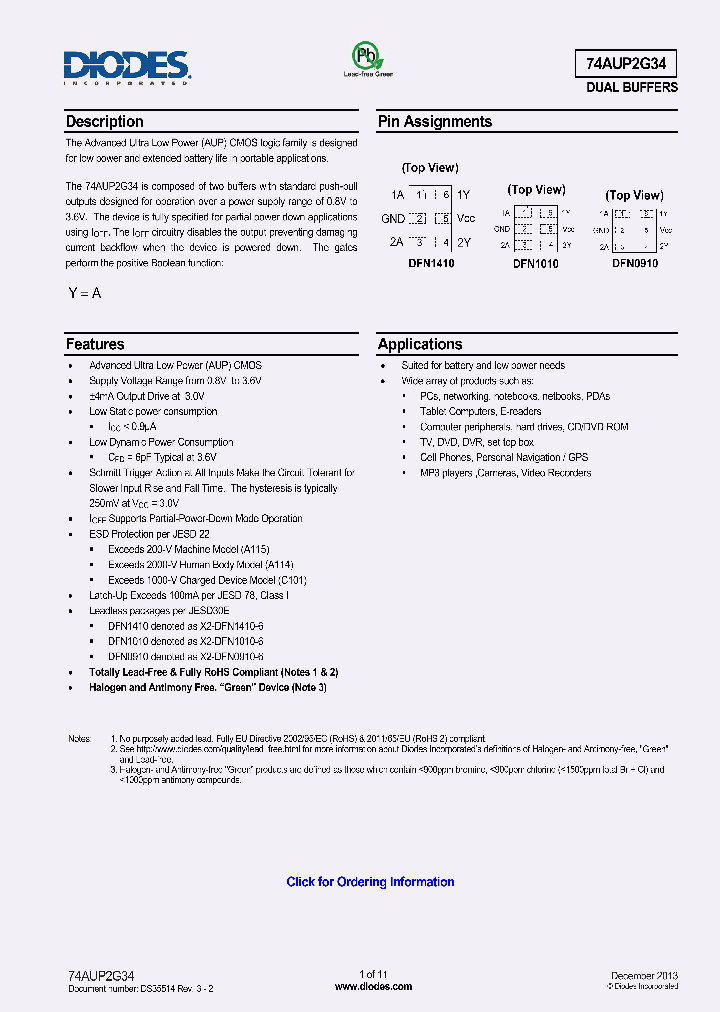 74AUP2G34DW-7_8317271.PDF Datasheet