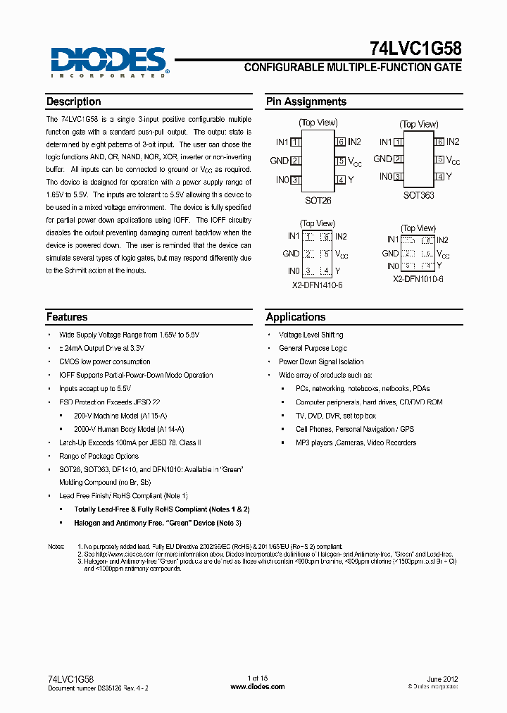 74LVC1G58DW-7_8318514.PDF Datasheet