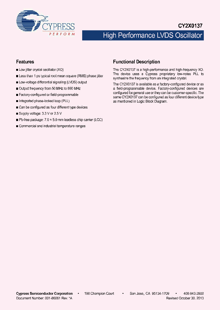 CY2X0137FLXCT_8320970.PDF Datasheet