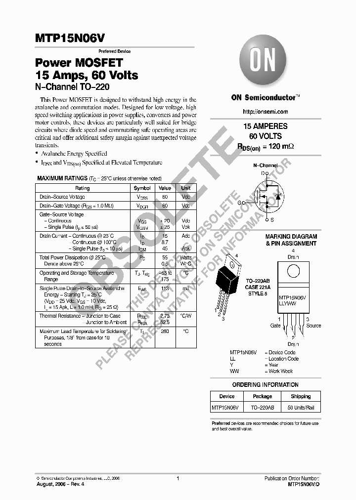 MTP15N06V_8321774.PDF Datasheet