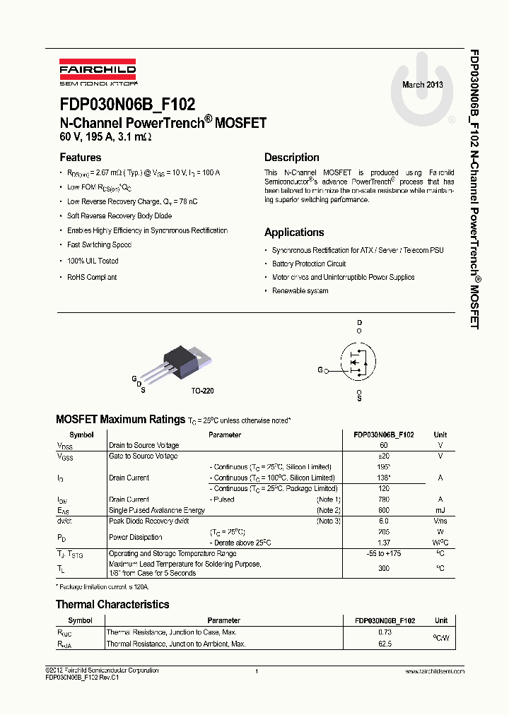 FDP030N06BF102_8327110.PDF Datasheet