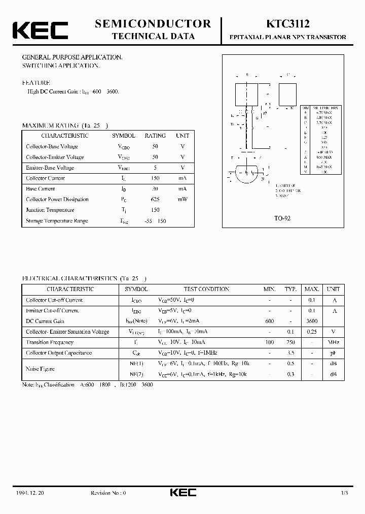 KTC3112-15_8327473.PDF Datasheet