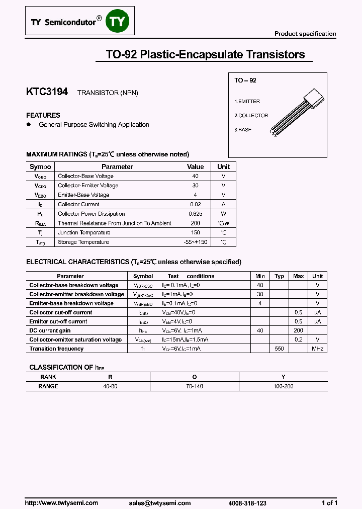 KTC3194_8327479.PDF Datasheet