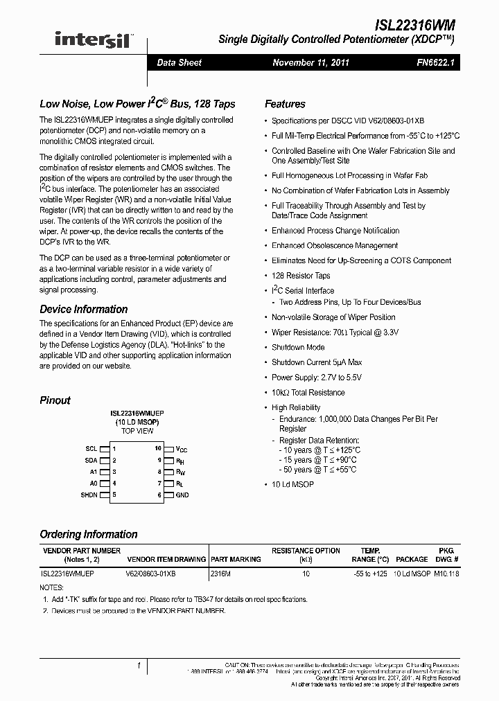 ISL22316WM_8328040.PDF Datasheet