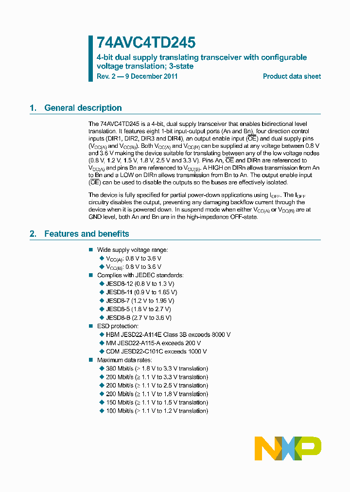 74AVC4TD245PW_8329602.PDF Datasheet