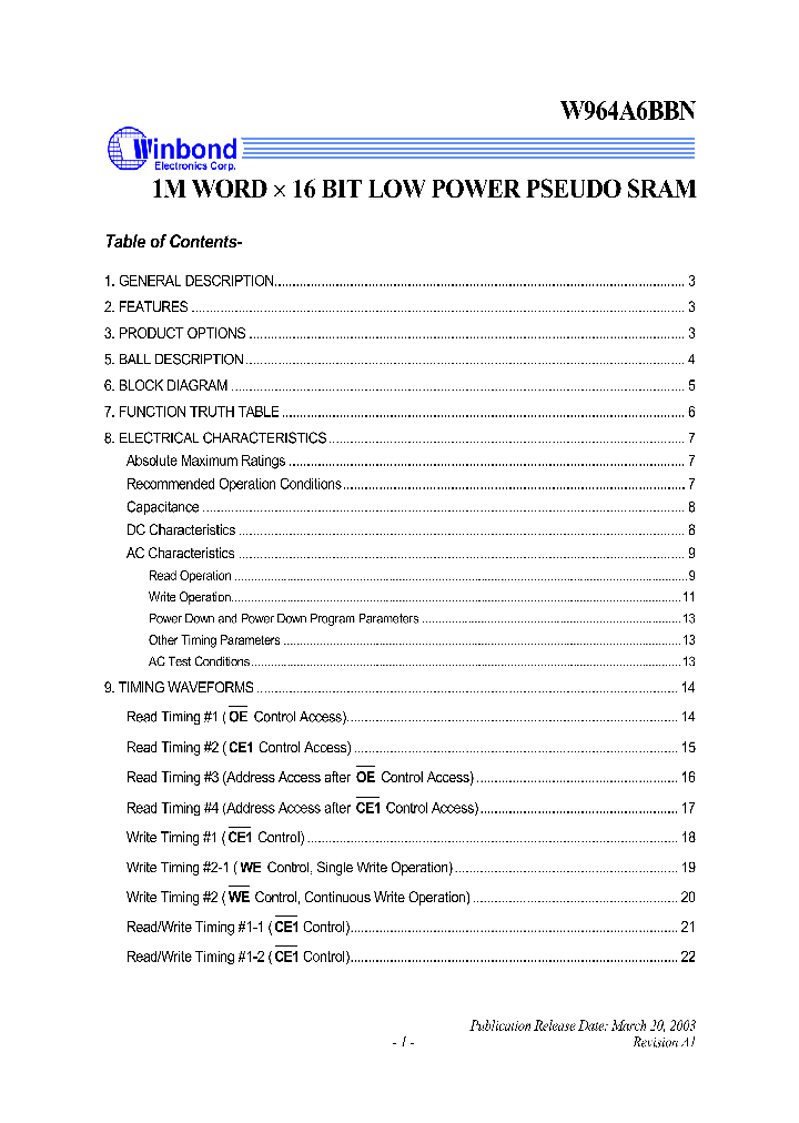 W964A6BBN_8330149.PDF Datasheet