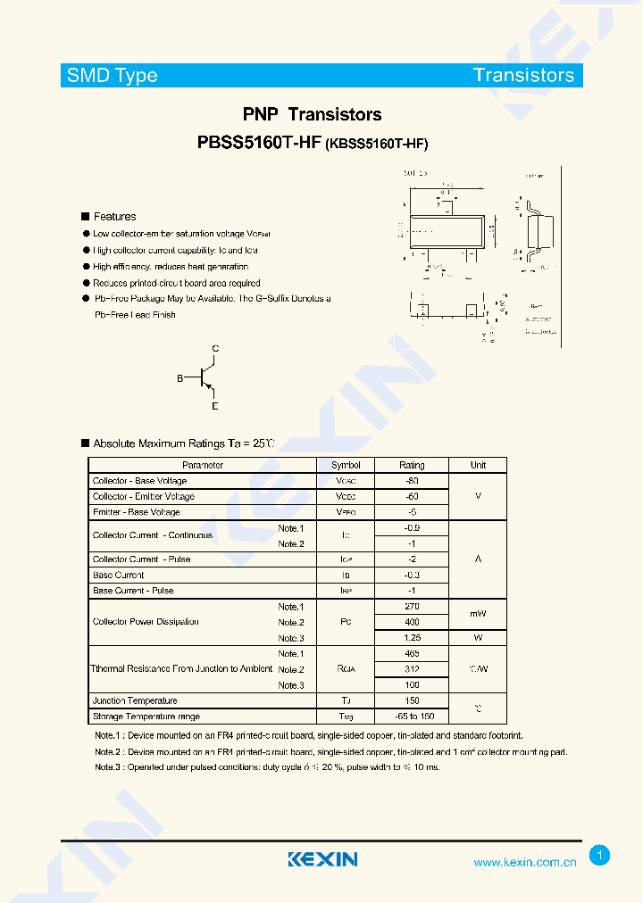 PBSS5160T-HF-15_8331663.PDF Datasheet