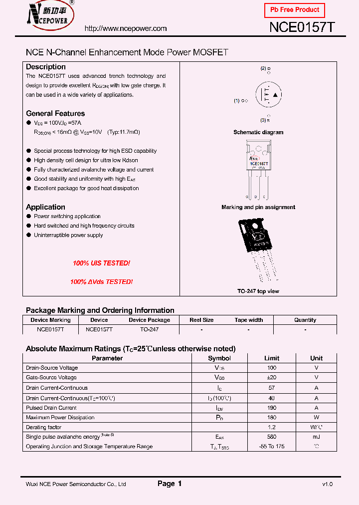 NCE0157T_8332585.PDF Datasheet