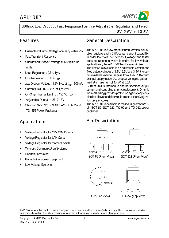 APL1087-25VC-TR_8334296.PDF Datasheet