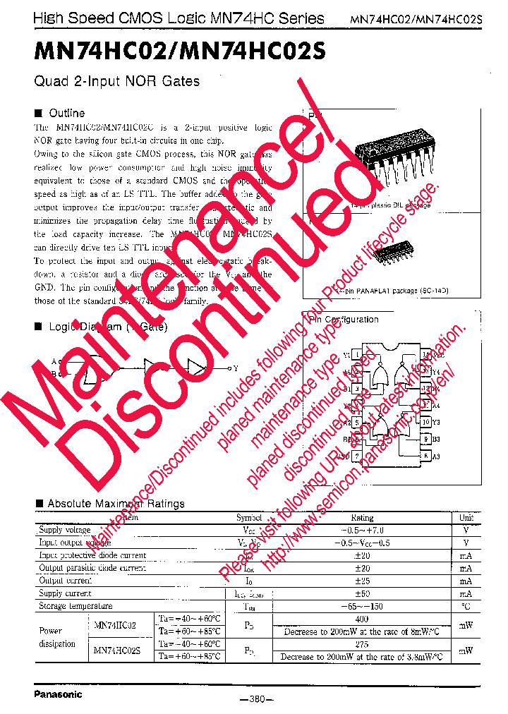 MN74HC02S_8337975.PDF Datasheet