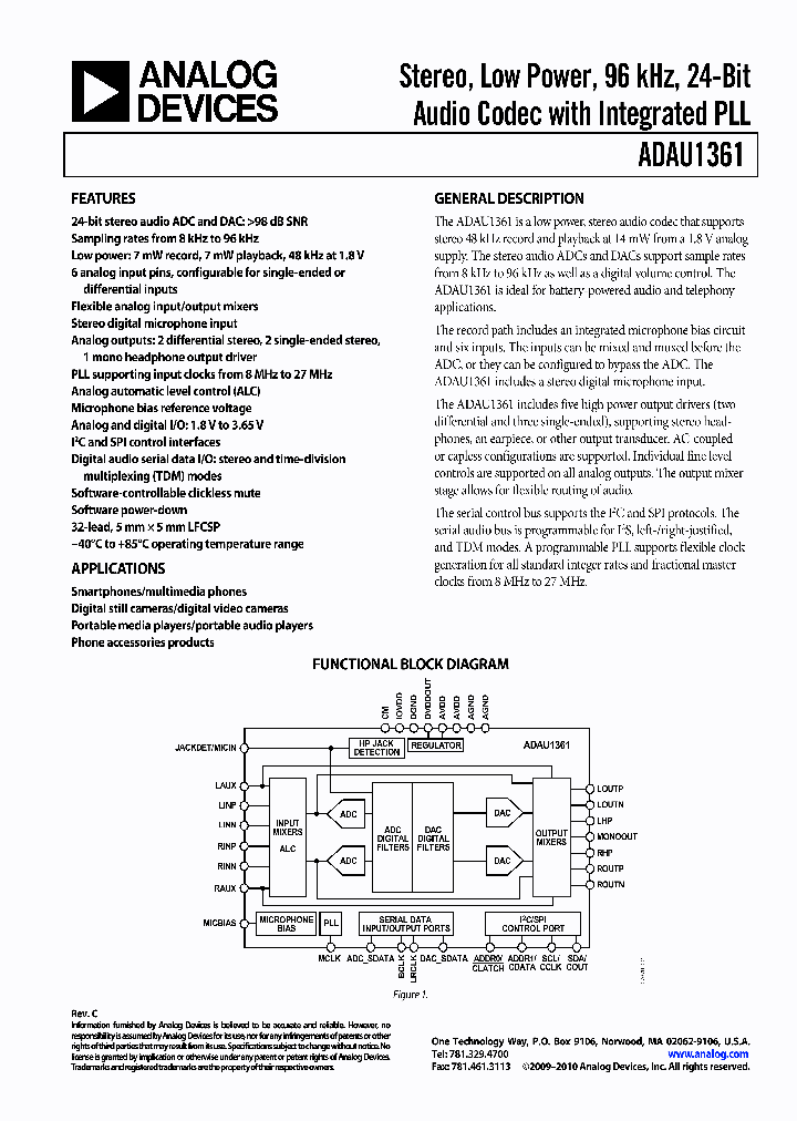 ADAU1361_8340990.PDF Datasheet