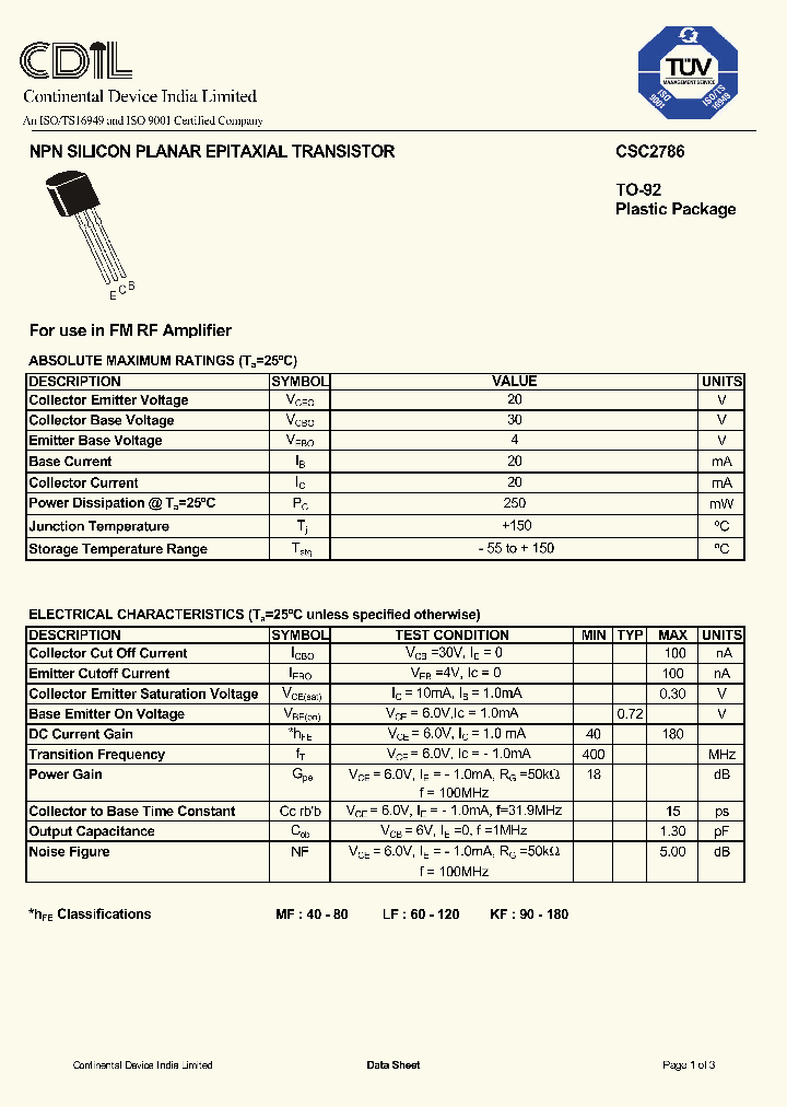 CSC2786KF_8345336.PDF Datasheet