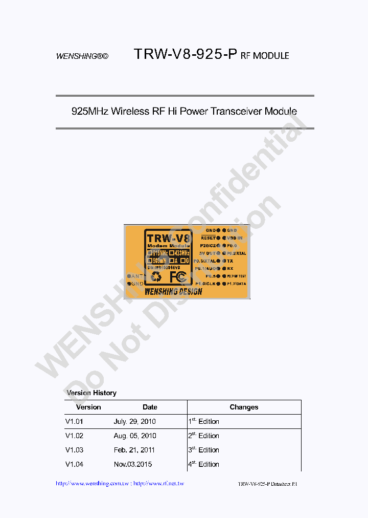 TRW-V8-925-P_8346726.PDF Datasheet
